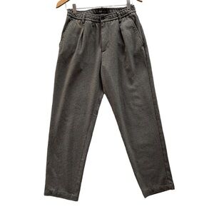 ZARA Houndstooth Pleated Front Plaid Pants size medium